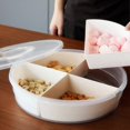 thumbnail image 5 of 2X 4-Compartment Vegetable Tray Snack Storage Box with Lid Fruit Bowl with Lid, 5 of 5
