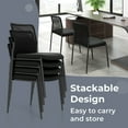 thumbnail image 4 of Costway Office Guest Chair Set of 4 with Breathable Mesh Back Padded Seat for Waiting Room, 4 of 7