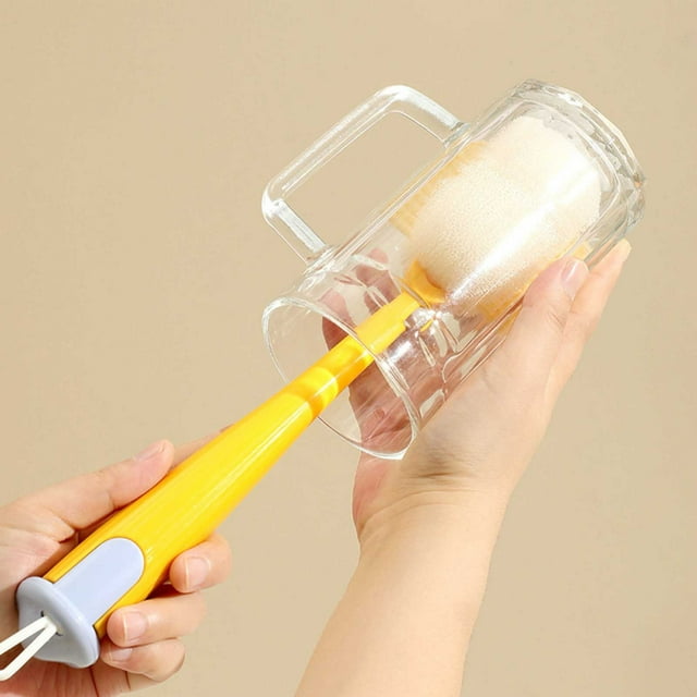 Versatile -Function Long Handle Cleaning Brush for Cups and Bottles Efficient Household Kitchen Scrub Tool