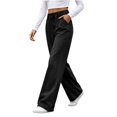 thumbnail image 5 of ClodeEU Women's Elastic Waist Wide Leg Jeans,Casual Loose Denim Pants with Pockets ,Women's S-XXL, 5 of 8