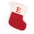 thumbnail image 3 of Letters Christmas Stocking New Knitting Christmas Tree Pendant Decorations For Home Xmas Gift Snowflake Alphabet Christmas Socks, 3 of 5