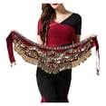 thumbnail image 2 of Belly Dance Coin Belt BellyDance Hip Scarf Golden Coins Belly Dance Costume Dancing Coin Belt, 2 of 7