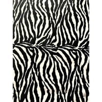 Zebra Black and White Poly Cotton Fabric - Sold By The Yard - 58" / 59"