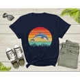 thumbnail image 3 of Retro Sunset Vintage Ocean Sea Dolphin Animal Fish Lover Gift for Dolphin Lovers Women Men Adults Kids Mom Dad Girls Boys Shirt T-Shirt, 3 of 8