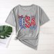 thumbnail image 1 of Karight Womens Summer Short Sleeve Tops Bow Printed Shirts Beach Vacation Outfits Workout Tshirts Casual Clothes, 1 of 4
