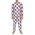 thumbnail image 3 of Daiia Cute Number 8 for Men's Long-Sleeved Pajama Set – Soft & Comfortable Sleepwear Button-Up Pajamas Cozy Lounge Wear-X-Large, 3 of 7