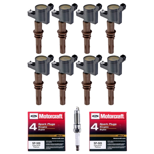 Set Of 8 Isa Auto Ignition Coils Motorcraft Spark Plugs Sp509 Compatible With 2009 2010 Ford F 150 5 4l V8 Replacement For Dg521 Fd509 Sp509 Walmart Com Walmart Com