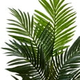 thumbnail image 2 of 4.5’ Kentia Palm Artificial Tree in White Oval Planter, 2 of 5