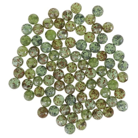Set of 90 Green Clear Glass Marbles Bulk (16mm), Marble Run Accessory, Craft Toy, Party Favors, Fish Tank Decor
