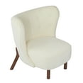 thumbnail image 2 of Jace Modern Boucle Upholstered Accent Chair, Club Chair with Solid Wood Frame, Off White, 2 of 8