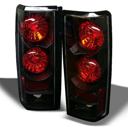Chevy Passenger Van - Fits 1985-2005 Chevy Astro Safari Van Black Tail Lights Brake Pair Left+right