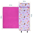 thumbnail image 3 of Wildkin Original Nap Mat with Pillow for Boys and Girls, Features Hook and Loop Fastener, Roll-Up Design, Soft Cotton Blend Materials (Sweet Dreams Purple), 3 of 9