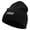 Black, variant on Speed Embroidered 8 inch Acrylic Short beanie - Black OSFM