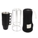 thumbnail image 1 of Acero inoxidable con revestimiento de plástico rociado, perfecto para picnics al aire libre, tazas de camping apilables negras, juego de 4 piezas de doble capa, 1 of 8