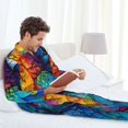 thumbnail image 6 of Disketp Colorful Parrot Jungle Dream for Pajamas Set Long Sleeve Sleepwear Mens Button Down Nightwear Pj Sets-Medium, 6 of 7