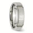 thumbnail image 4 of Titanium 6mm Beveled Edge Ring Man Wedding Classic Flat W/edge  For Dad Mens  For Him, 4 of 11
