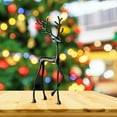 thumbnail image 6 of 1pc-7.9In Black Little Elk, Reindeer Christmas Decor,Reindeer Figurines,Resin Standing And Sitting Deer Figurine 8.6 In And 7.9 In,Imitation Metal Reindeer Decorations,For Christmas Decor Display, 6 of 7