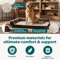 thumbnail image 6 of FurHaven Pet Products Two-Tone Faux Fur & Suede Orthopedic Deluxe Chaise Lounge Pet Bed for Dogs & Cats - Espresso, Jumbo, 6 of 10