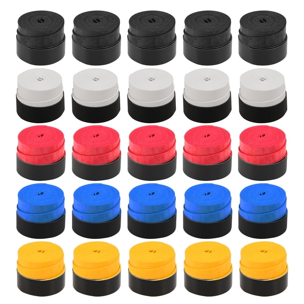 Sobregrips Paquete de 25 empuñaduras de raqueta de tenis antideslizantes empuñaduras de raqueta de b Tomshoo Sobregrips