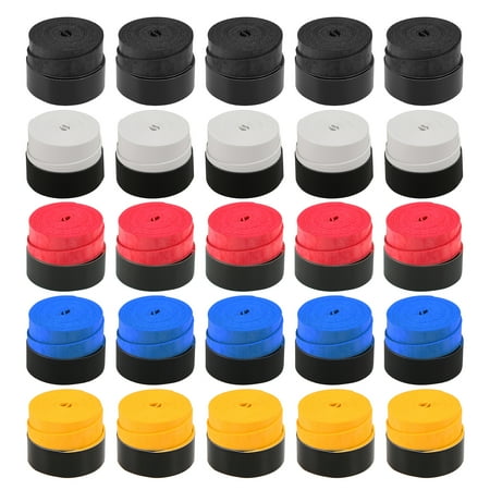 Tomfoto Pack of 25 Tennis Racket Grips -skid Badminton Racquet Grips Vibration Overgrip Sweatband