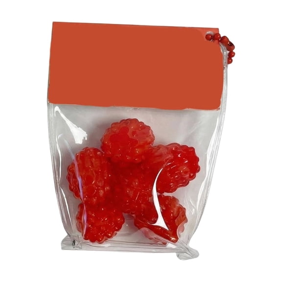 5PCS Raspberry & Blueberry Squeeze Balls, Fruit-Shaped Stress Relief Toys, Soft Squeezable Water Beads Fidget Toys for s Adults, Easter Basket Stuffers, Party Favors(Red)