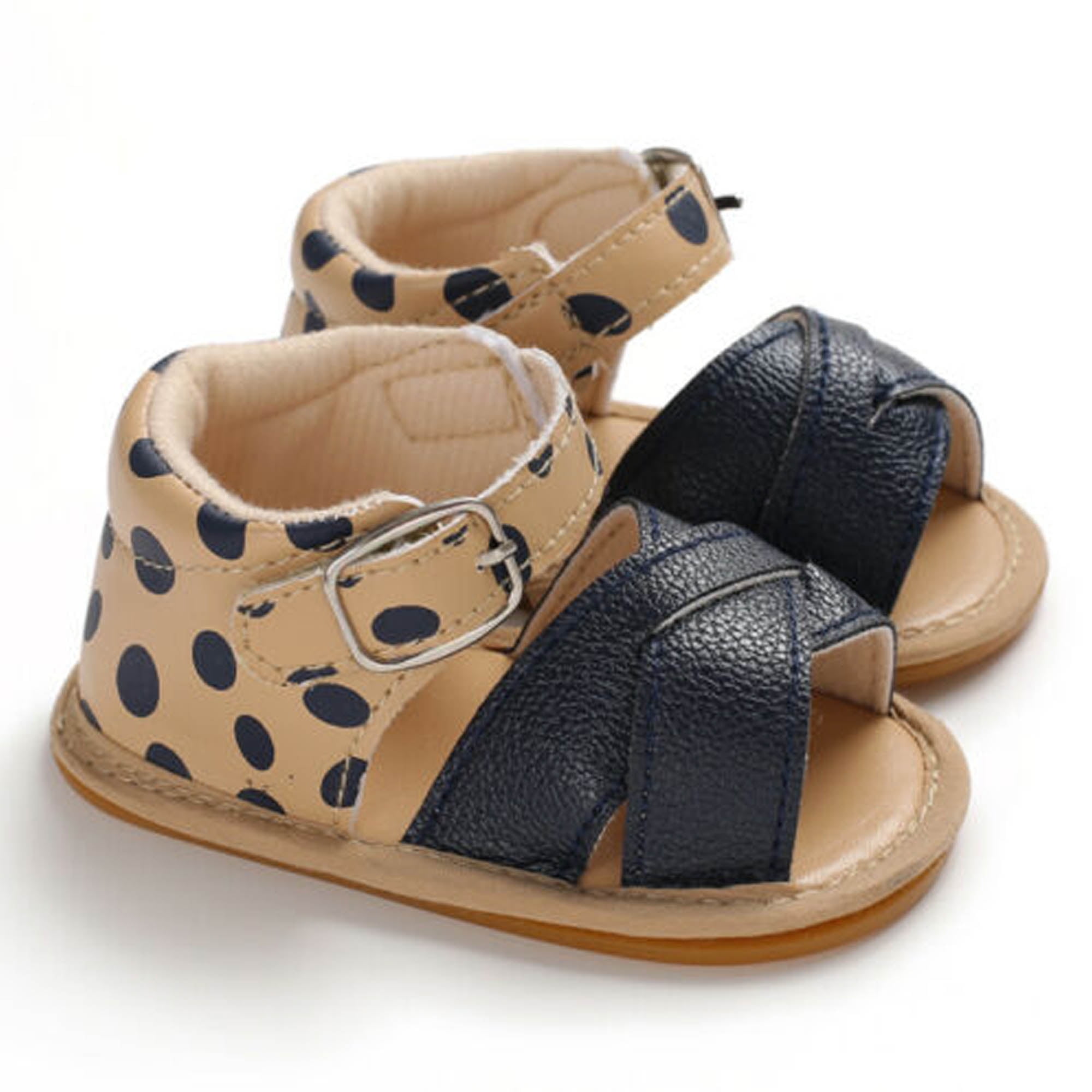 Baby Newborn Soft Crib Sole Leather Shoes Girl Boy Kid Toddler Prewalker Sandals 