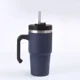 thumbnail image 4 of Tumbler with Handle Lid, Straw, Stainless Steel Water Bottle, Vacuum Thermos Cup, Travel Car Coffee Mug, 20oz, 4 of 5