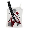 thumbnail image 5 of VNKIDY Women's Camisole Guitar Pattern Print Tank Top Spaghetti Strap Slim Fit Sleeveless T Shirts For Casual Daily Street Wear Versatile Tops, 5 of 5