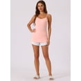 thumbnail image 3 of DARING DIVA Women's Tank Top with Built in Bra Adjustable Spaghetti Strap S Pink, 3 of 6