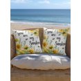 thumbnail image 5 of Outdoor Pillows Waterproof, Summer Sunflower Throw Pillows with Inserts Included, Vintage Floral Botanical Bee Indoor Outdoor Decorative Lumbar Pillow for Bed/Couch/Patio 18"x18", 1Pcs, 5 of 8