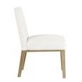 thumbnail image 4 of HomePop Kolbe Chaise de Salle à Manger en Tissu Tissé Résistant aux Taches Style Ferme 19,5 Pouces Blanc, 4 of 10