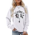 thumbnail image 2 of Bibifish Womens Sweatshirts Christian Quote Graphic Crewneck Sweatshirts Soft Relaxed Fit Casual Daily Outings Inspirational Pullover Tops, 2 of 4