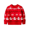 thumbnail image 1 of BULLPIANO Ugly Christmas Sweater for Boy Girls Knit Shirt Crewneck Pullover Funny Holiday Sweater Santa Clause Reindeer Xmas Outfit, 1 of 9