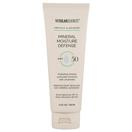 Mineral Moisture Defense SPF 50 by MDSolarSciences for Unisex - 3.4 oz Sunscreen