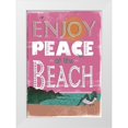 thumbnail image 1 of JMB Designs 14x18 White Modern Wood Framed Museum Art Print Titled - Peace at the Beach, 1 of 4