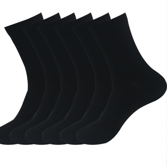 TELOLY 6 Pairs Socks for Men,Cotton Mens Socks with Comfort Fit,Breathable Black Socks