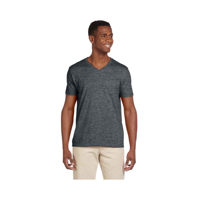Gildan T-Shirt Col en V Pré-Rétréci Softstyle Heather pour Hommes, Style G64V00