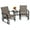 Brown, variant on Costway Double Swing Glider Chair Rocker Glass Table Umbrella Hole Black