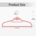 thumbnail image 6 of EasyPAG Velvet Stackable Hangers 30 Pack Non Slip Felt Hanger with 360°Swivel Hook, Ultra Thin and Space Saving Flocked Hangers for Suits, Shirts, Coats, Pink, 6 of 7