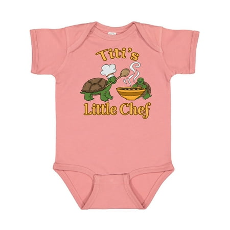 

Inktastic Titi s Little Chef with Cute Turtles Gift Baby Boy or Baby Girl Bodysuit