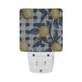 thumbnail image 5 of Yayeee LED Night Light for The Home Plug in With Light Sensors 2 Pack, Beige Plaid Lemon, 5 of 6