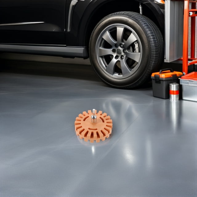 PAMINGONO 2Pcs Pneumatic Rubber Eraser Wheel for Car Efficient Adhesive Removal with Serrated Design