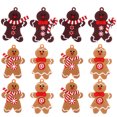 thumbnail image 4 of 12 unids Pan de jengibre Hombre Colgante Árbol de Navidad Colgante Decoración Partido Layout Colgante, 4 of 5