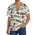 thumbnail image 3 of Xecao offers the Art Of Living for Men's Casual Short-sleeved Shirt, a button-up collared shirt with a pocket, perfect for beach vacations and yacht travel in the Medium size., 3 of 7