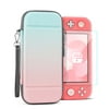 Carrying Case for Nintendo Switch Lite, Pink Blue - Kawaii Cute Portable Travel Case, Protective Storage Carry Bag for Girls with Screen Protector, 10 Game Cartridge Holder