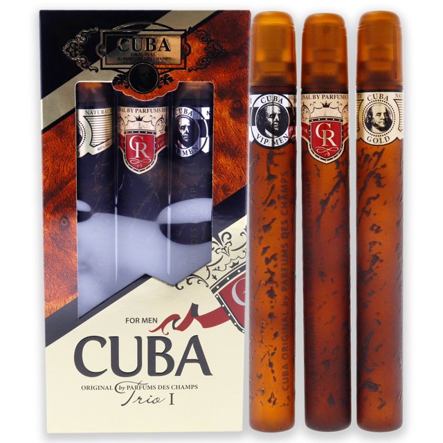 Cuba 1.17oz Cuba Gold EDT Spray, 1.17oz Cuba Royal EDT Spray, 1.17oz Cuba VIP EDT Spray Cuba Trio 1 3 Pc Gift Set Cuba Cuba 1.17oz Cuba Gold EDT Spray, 1.17oz Cuba Royal EDT Spray, 1.17oz Cuba VIP EDT Spray 3 Pc Gift Set