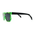 thumbnail image 2 of Boys Kid Size 8-bit Pixel Horn Rim Gamer Plastic Sunglasses Green Black, 2 of 4
