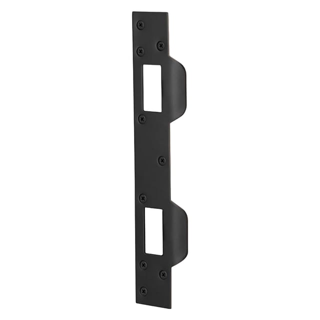 Plaque de Gâche de Porte, Plaque de Sécurité en Acier Robuste, Plaque de Protection pour Porte, Accessoires en Métal, Plaque de Protection pour Porte, Accessoires en Métal, Gâche de Sécurité pour Porte d'Entrée Facile Noir