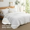 thumbnail image 2 of Ivory Quilt Set King - 3-Piece Lightweight Bedspread 106"x96" with 2 Pillow Shams, Soft Coverlet Thin Comforter for Modern Bedrooms, All Season Bedding Set, 2 of 17