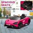 thumbnail image 6 of MUKIDY Electric Ride on Car for Kids, Licensed McLaren765LT 12V 7Ah Kids Ride-on Toy for Toddlers 3-6 with Remote, LED Lights, Bluetooth - Pink, 6 of 9